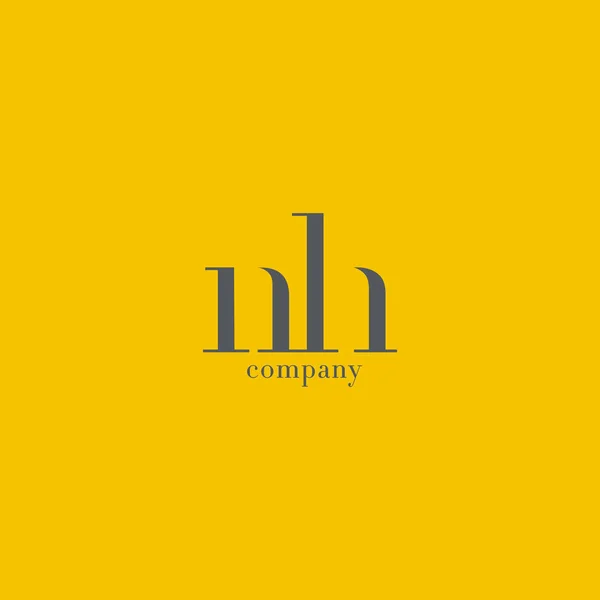 Logo aziendale N & H Letter — Vettoriale Stock
