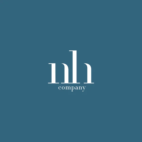 N ve H harfi şirket logosu — Stok Vektör