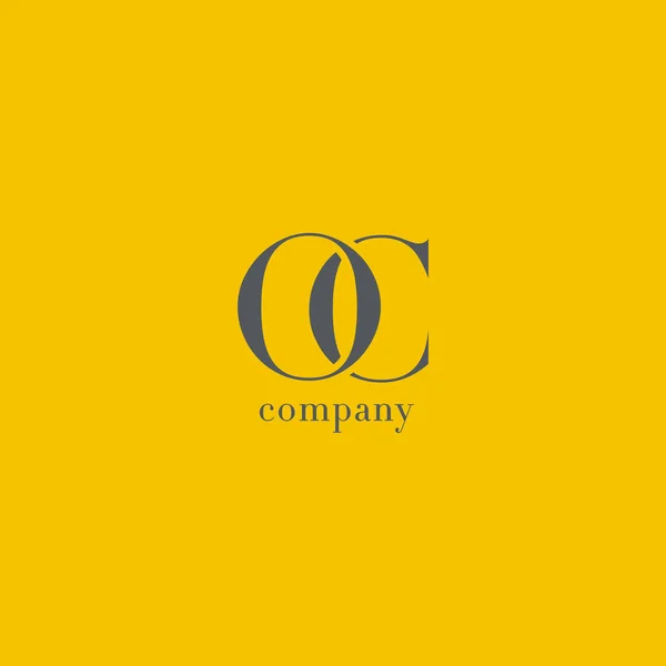 O ve C harfi şirket logosu — Stok Vektör