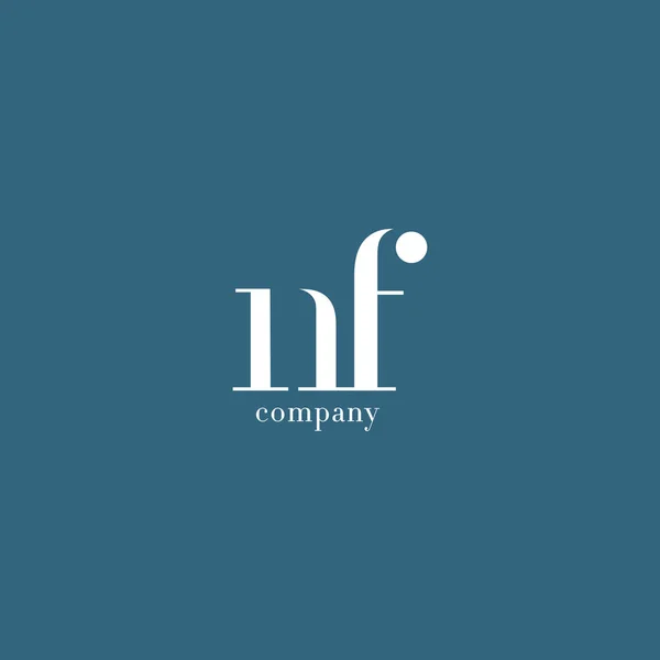 N & F Letter Company Logo — Stock Vector