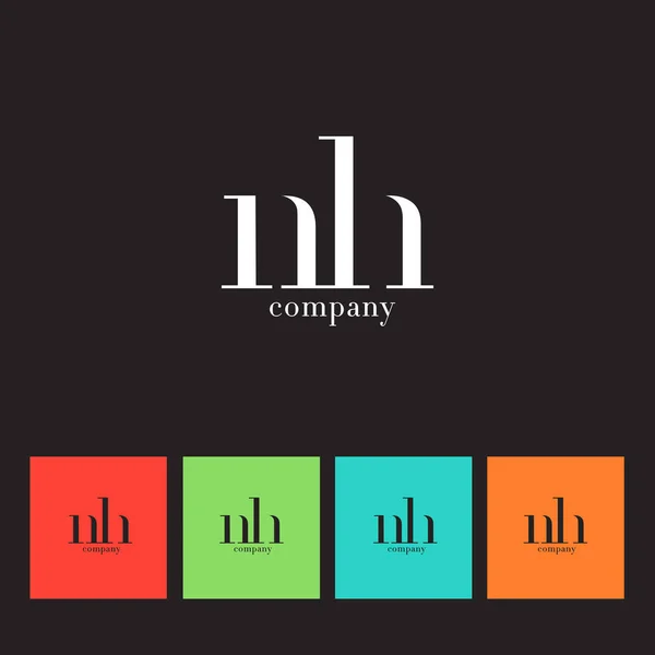 Logo aziendale N & H Letter — Vettoriale Stock