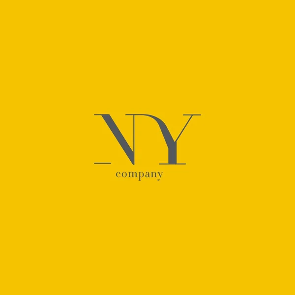 N & Y Letter Company Logo — Stock Vector