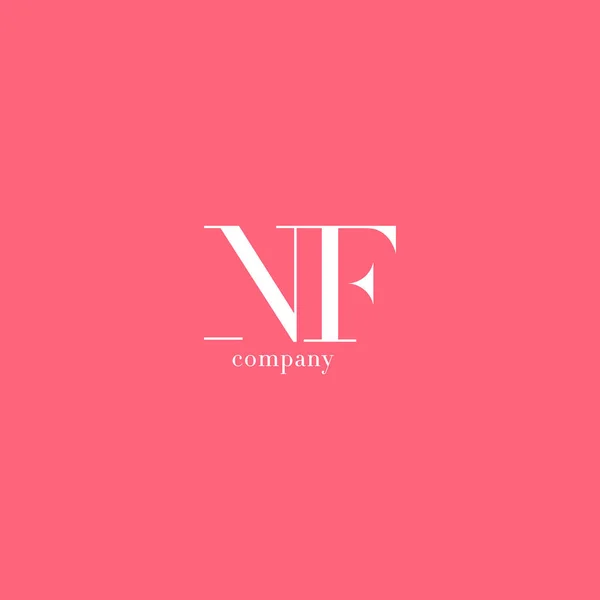 Logotipo de la empresa N & F Letter — Archivo Imágenes Vectoriales