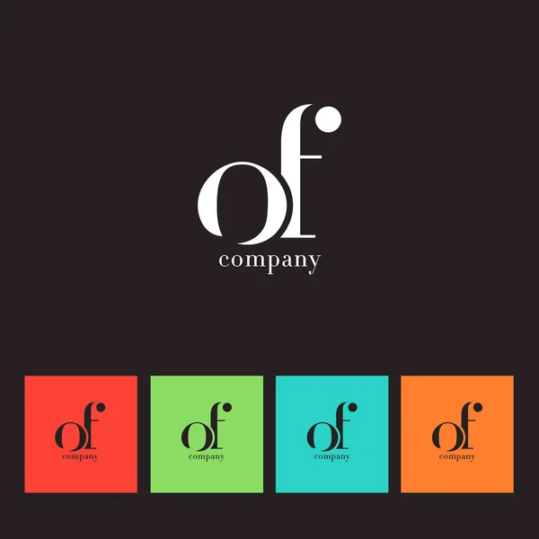 O & F Letter Company Logo — Stock Vector