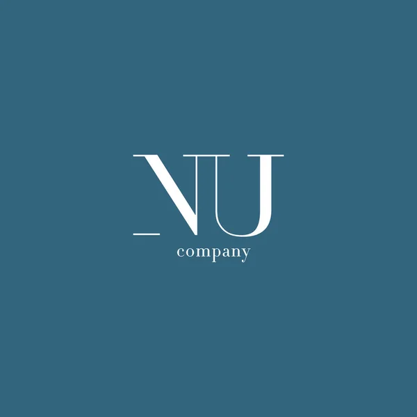 N & U Carta logotipo da empresa —  Vetores de Stock