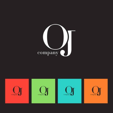 O ve J harfi şirket logosu 