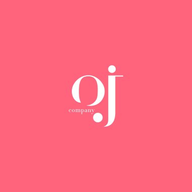O ve J harfi şirket logosu 