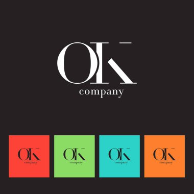 O ve K harfi şirket logosu 