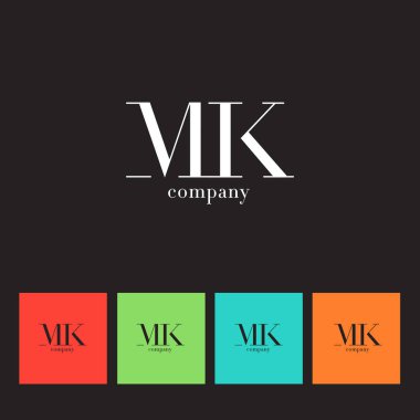 M ve K harfi şirket logosu 