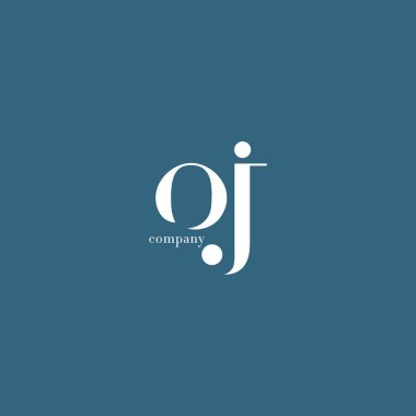 O ve J harfi şirket logosu 
