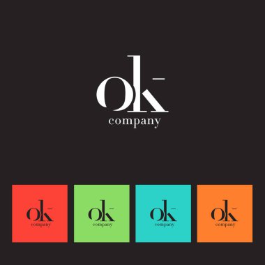 O ve K harfi şirket logosu 