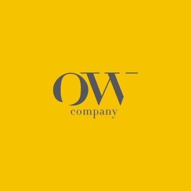 O ve W harfi şirket logosu 