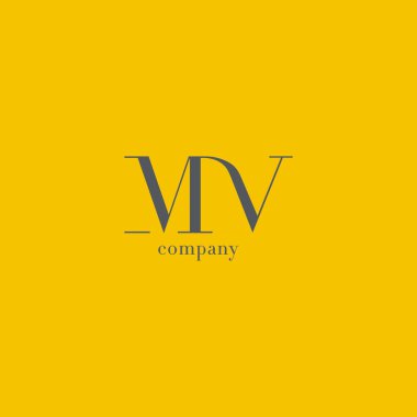 M ve V harfi şirket logosu 