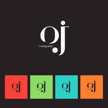 O ve J harfi şirket logosu 