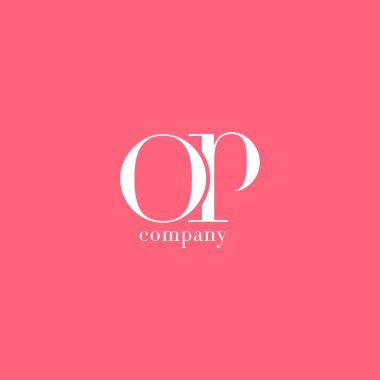 O ve P harfi şirket logosu 