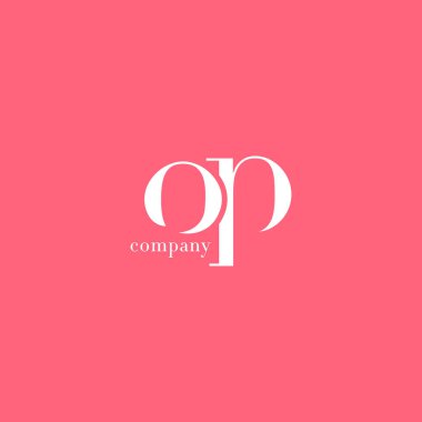 O ve P harfi şirket logosu 