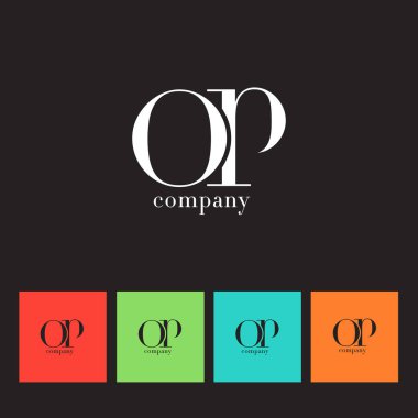 O ve P harfi şirket logosu 