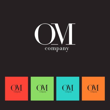 O ve M harfi şirket logosu 