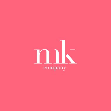M ve K harfi şirket logosu 