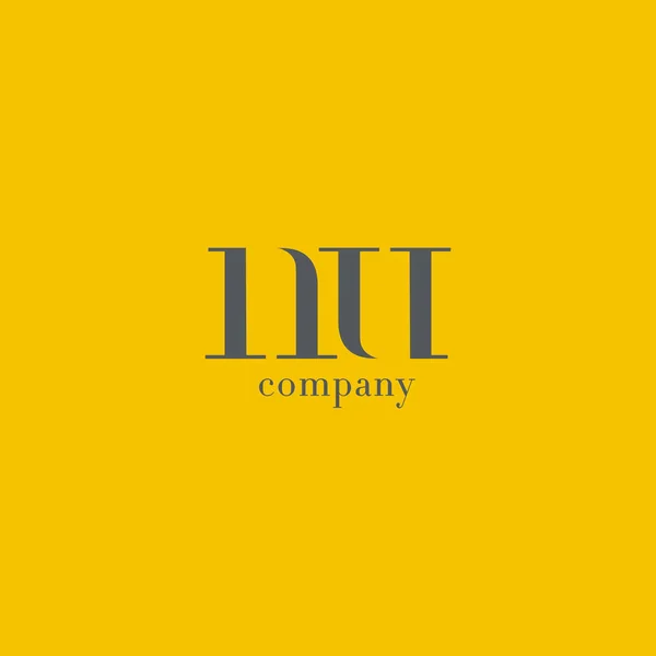 N & U Letter Company Logo — Stock Vector