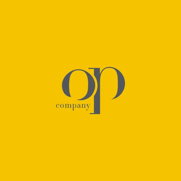 Logo aziendale O & P Letter — Vettoriale Stock