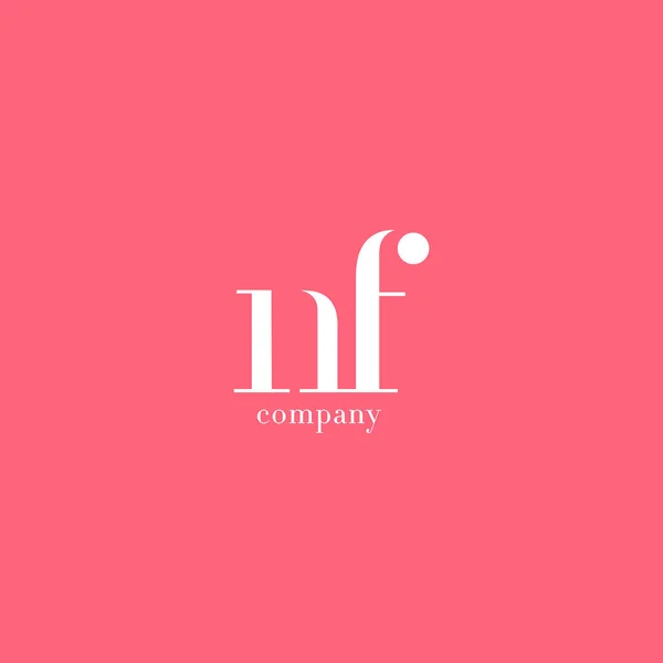 Logotipo de la empresa N & F Letter — Archivo Imágenes Vectoriales