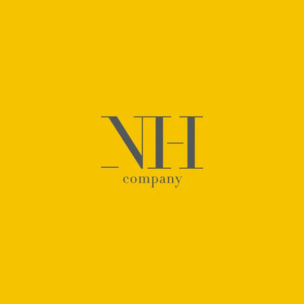 Logotipo de la empresa N & H Letter — Vector de stock