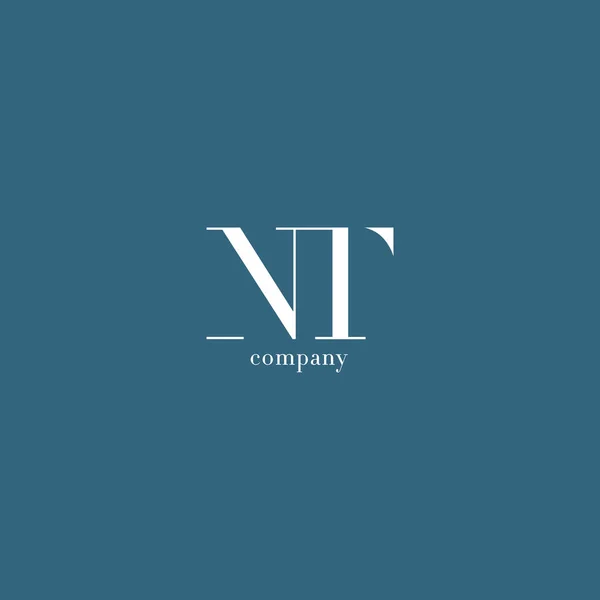 N & Logo firmy litera T — Wektor stockowy