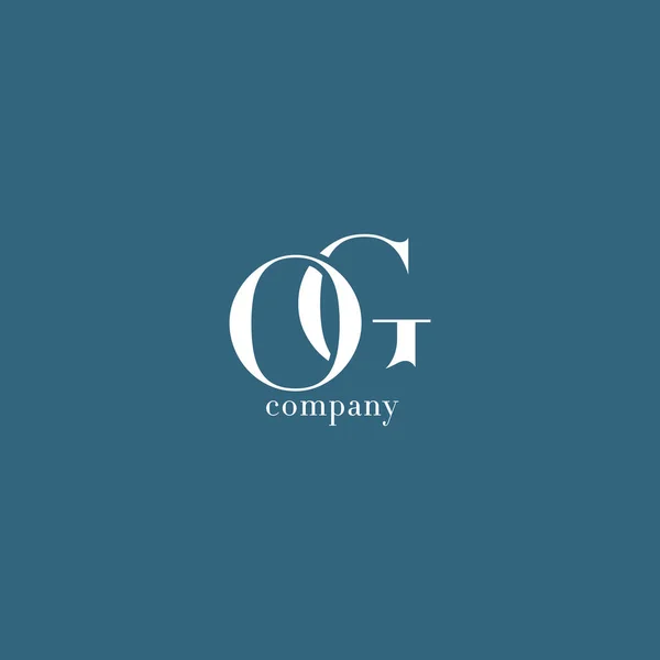 O & G Letter Company Logo — Stock Vector