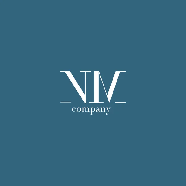 N & M Carta logotipo da empresa —  Vetores de Stock