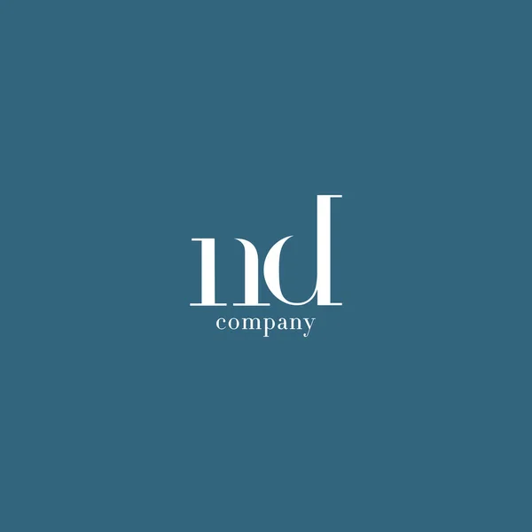 N & D Lettre Logo de l'entreprise — Image vectorielle