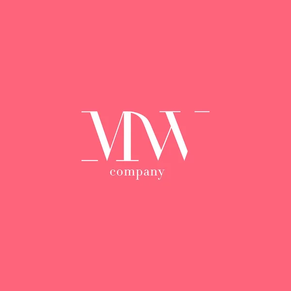 M & W brev företagslogotyp — Stock vektor