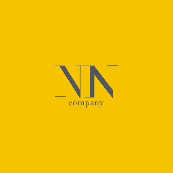 N & N betű cég logója — Stock Vector