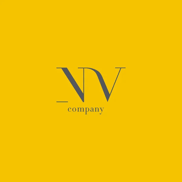 N ・ V 文字会社のロゴ — ストックベクタ