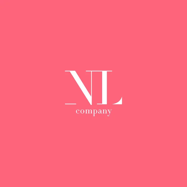 N & L brev företagslogotyp — Stock vektor