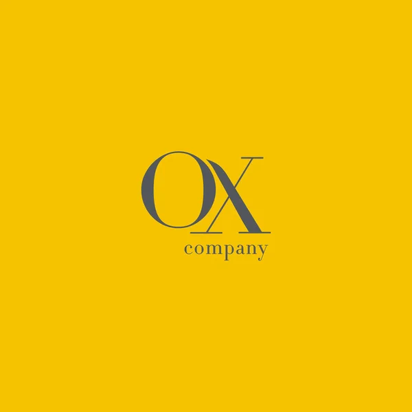 Logotipo de la empresa O & X Letter — Vector de stock