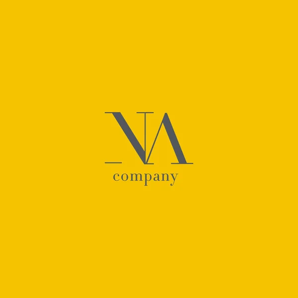 N & A logotipo da empresa carta — Vetor de Stock