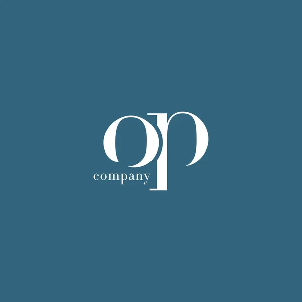 O ve P harfi şirket logosu — Stok Vektör
