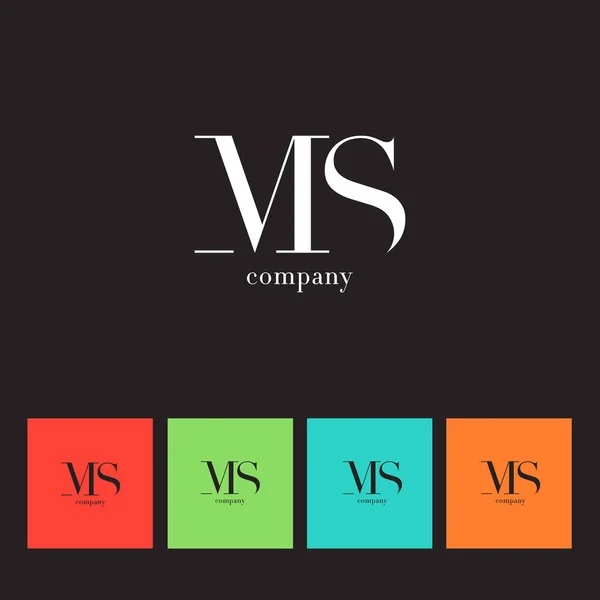 M & S Letter Company Logo — Stock Vector