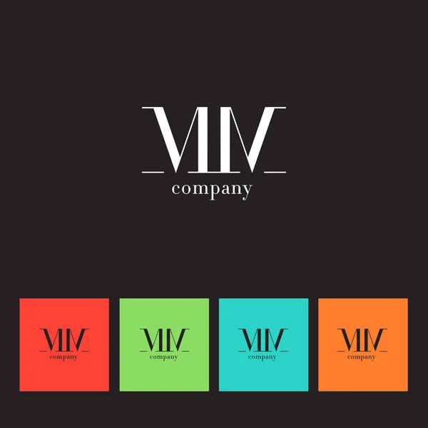 M & M Letter Company Logo — Stock Vector
