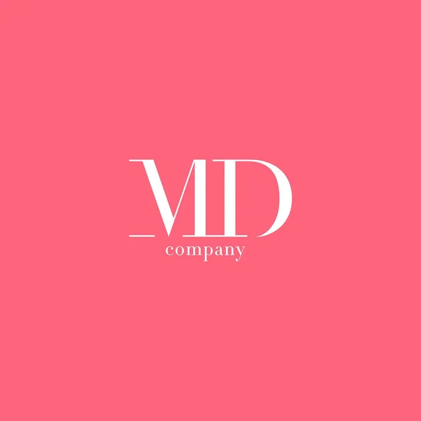 M & D brev företagslogotyp — Stock vektor