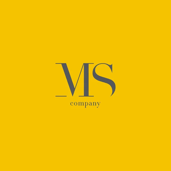 Логотип компанії M & S Letter — стоковий вектор