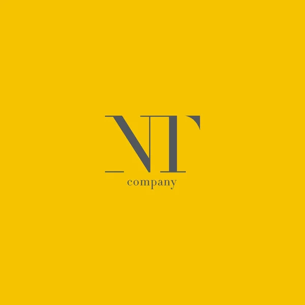 N & T Lettre Logo de l'entreprise — Image vectorielle