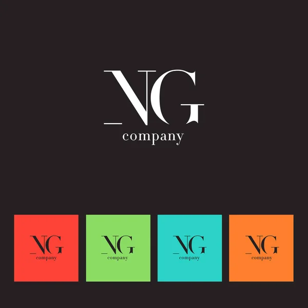 N & G 편지 회사 로고 — 스톡 벡터