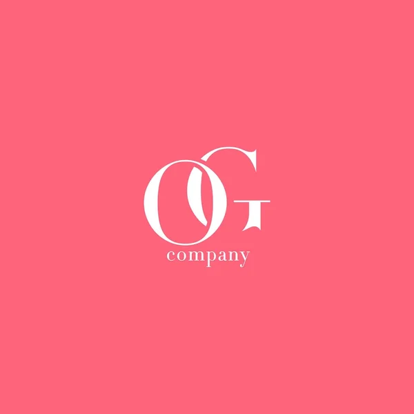 O & G Logo Perusahaan Huruf - Stok Vektor