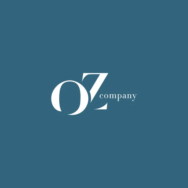 O 및 Z 편지 회사 로고 — 스톡 벡터