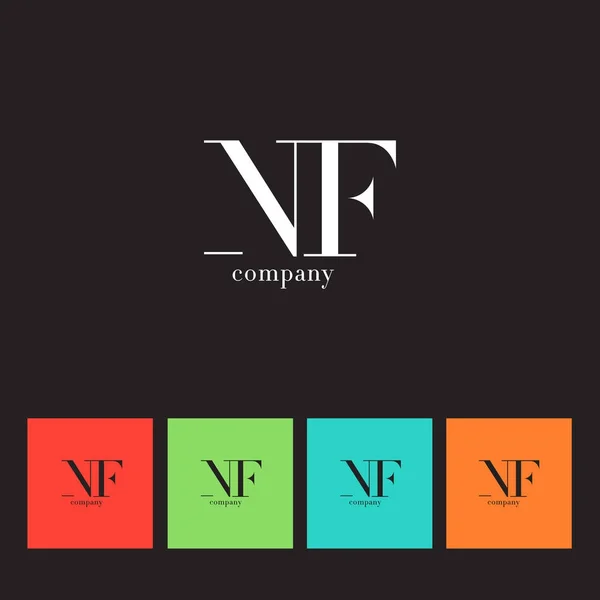N 与 F 信公司徽标 — 图库矢量图片