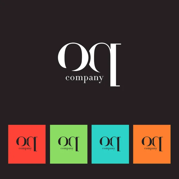 Logo aziendale lettera O & Q — Vettoriale Stock