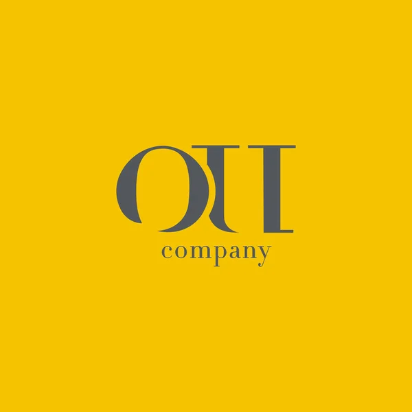 O & U Letter Company Logo — Stock Vector