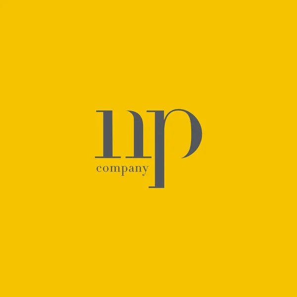 N ve P harfi şirket logosu — Stok Vektör